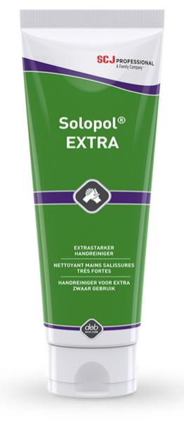 Solopol® EXTRA ist ein Lösemittelfreier Handreiniger mit natürlichem Reibemittel und extra starker Reinigungskraft zur Entfernung von Lacken auf Wasserbasis, Öl und Fett. Leicht parfümiert.